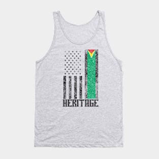 Guyana Hispanic Heritage destressed flag Tank Top